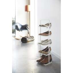 Yamazaki Tower Steel Shoe Rack - 5 Tier - White - thumbnail 2