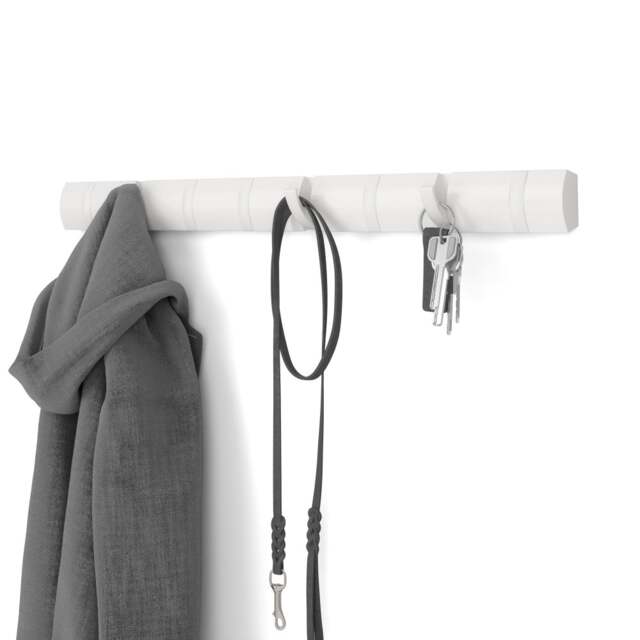 Umbra Flip 8 Hook Coat Rack - White/White - image 1
