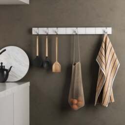 Umbra Flip 8 Hook Coat Rack - White/White - thumbnail 6