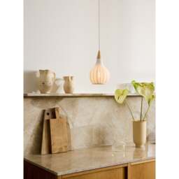 Halo Design Drops Textile Pendant - O 17cm - White Size:  17cm - thumbnail 4