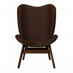 Umage A Conversation Piece Armchair - Tall - Dark Oak - Hope Leather Brown Wood: Dark Oak, Colour: Brown - thumbnail 2