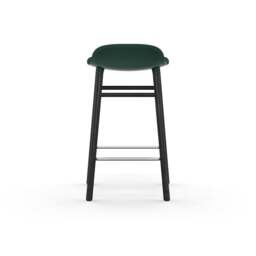 Normann Copenhagen Form Barstool - Wood - 65cm - Green - Black Oak Legs Shell Colour: Green, Leg Colour: Black Oak - thumbnail 4