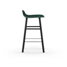 Normann Copenhagen Form Barstool - Wood - 65cm - Green - Black Oak Legs Shell Colour: Green, Leg Colour: Black Oak - thumbnail 3