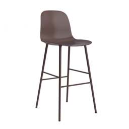 Normann Copenhagen Form Bar Chair - 75cm - Brown Shell Colour: Brown