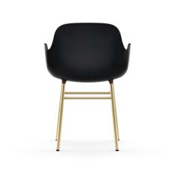 Normann Copenhagen Form Armchair - Black - Brass Legs Shell Colour: Black, Leg Colour: Brass - thumbnail 4