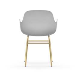 Normann Copenhagen Form Armchair - White - Brass Legs Shell Colour: White, Leg Colour: Brass - thumbnail 4