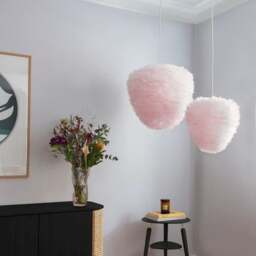 Umage Eos Evia Feather Pendant Shade - Light Rose - Medium - 40cm with White Cord Set With or Without Cord Set: With White Cord Set - thumbnail 3