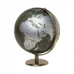 Gentlemen&aposs Hardware Illuminated World Globe - 10" - Dark Green - UK Plug - thumbnail 1