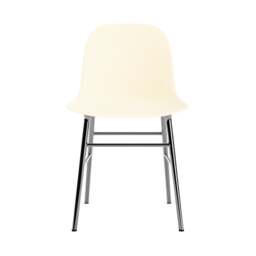 Normann Copenhagen Form Chair - Cream - Chrome Legs Shell Colour: Cream, Leg Colour: Chrome - thumbnail 2