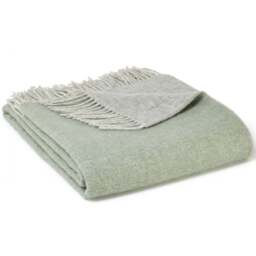 Tweedmill Textiles Dartmoor Throw Pure New Wool - Ice Green - thumbnail 1