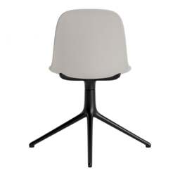 Normann Copenhagen Form Chair Swivel - 4 Leg - Warm Grey - Black Legs Shell Colour: Warm Grey, Leg Colour: Black - thumbnail 4