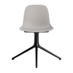 Normann Copenhagen Form Chair Swivel - 4 Leg - Warm Grey - Black Legs Shell Colour: Warm Grey, Leg Colour: Black - thumbnail 2