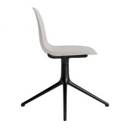 Normann Copenhagen Form Chair Swivel - 4 Leg - Warm Grey - Black Legs Shell Colour: Warm Grey, Leg Colour: Black - thumbnail 3