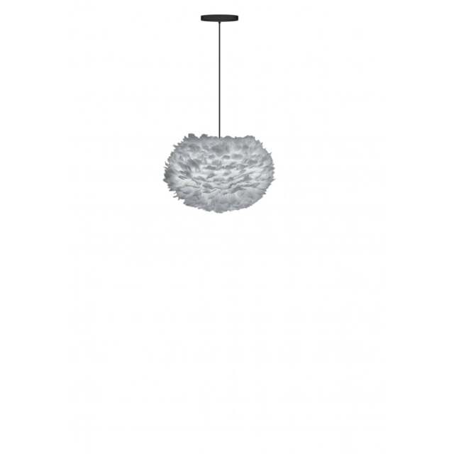 Umage Eos Feather Pendant Shade - Light Grey - Medium - 45cm with Black Rosette Cord Set With or Without Cord Set: With Black Rosette Cord Set - image 1
