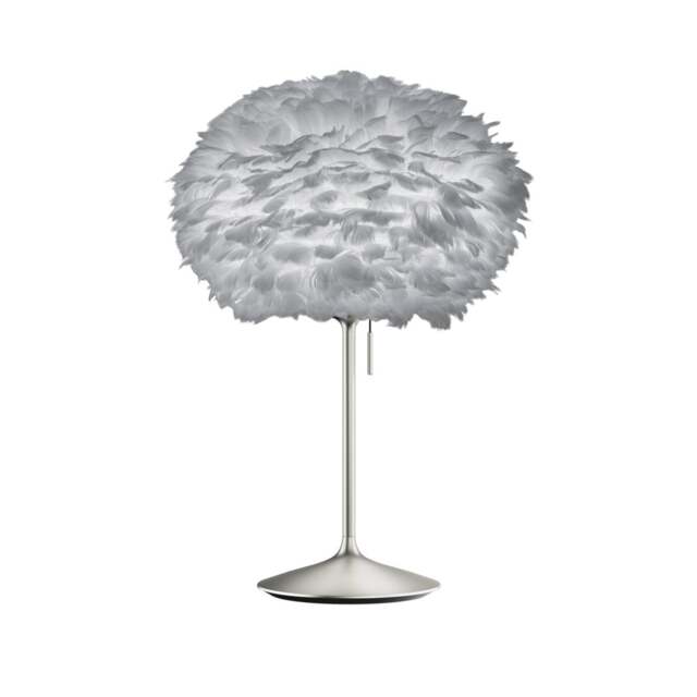 Umage Eos Table Lamp - Light Grey Feather Eos Medium/Brushed Steel Sante Stand - image 1
