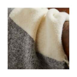 Tweedmill Textiles Moorland Pure New Wool Throw - Charcoal & Cream - thumbnail 4