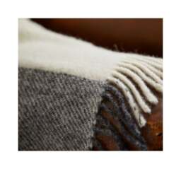 Tweedmill Textiles Moorland Pure New Wool Throw - Charcoal & Cream - thumbnail 5
