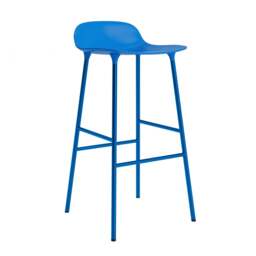 Normann Copenhagen Form Barstool - 75cm - Bright Blue - Bright Blue Legs Shell Colour: Bright Blue, Leg Colour: Matching Shell Colour - thumbnail 1