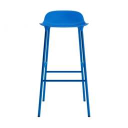 Normann Copenhagen Form Barstool - 75cm - Bright Blue - Bright Blue Legs Shell Colour: Bright Blue, Leg Colour: Matching Shell Colour - thumbnail 2