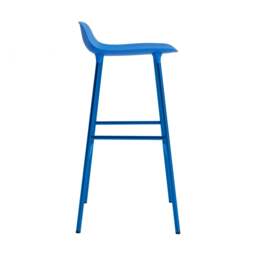 Normann Copenhagen Form Barstool - 75cm - Bright Blue - Bright Blue Legs Shell Colour: Bright Blue, Leg Colour: Matching Shell Colour - thumbnail 3