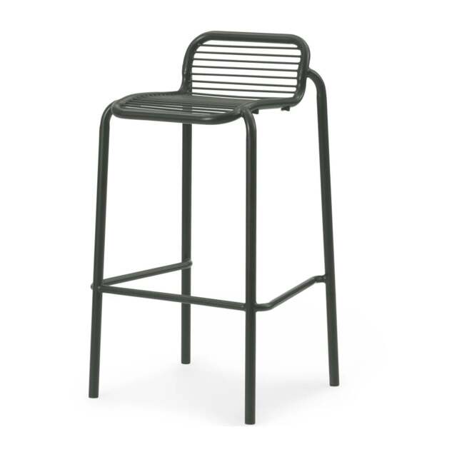 Normann Copenhagen Vig Outdoor Bar Stool - Dark Green - 75cm