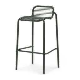 Normann Copenhagen Vig Outdoor Bar Stool - Dark Green - 75cm