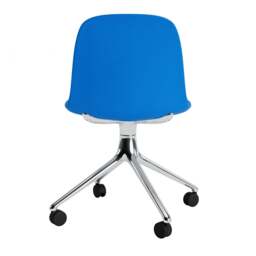 Normann Copenhagen Form Chair Swivel - 4 Wheel - Bright Blue - Aluminium Legs Shell Colour: Bright Blue, Leg Colour: Aluminium - thumbnail 4