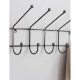 Garden Trading Farringdon 5 Hook Rail - Dark Grey - thumbnail 2