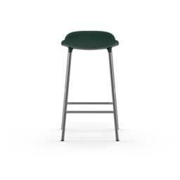 Normann Copenhagen Form Barstool - 65cm - Green - Chrome Legs Shell Colour: Green, Leg Colour: Chrome - thumbnail 4