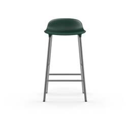 Normann Copenhagen Form Barstool - 65cm - Green - Chrome Legs Shell Colour: Green, Leg Colour: Chrome - thumbnail 2