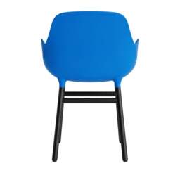 Normann Copenhagen Form Armchair - Bright Blue - Black Oak Legs Shell Colour: Bright Blue, Leg Colour: Black Oak - thumbnail 4