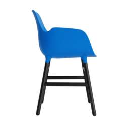 Normann Copenhagen Form Armchair - Bright Blue - Black Oak Legs Shell Colour: Bright Blue, Leg Colour: Black Oak - thumbnail 3
