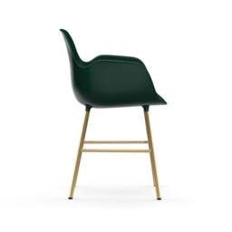 Normann Copenhagen Form Armchair - Green - Brass Legs Shell Colour: Green, Leg Colour: Brass - thumbnail 3