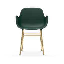 Normann Copenhagen Form Armchair - Green - Brass Legs Shell Colour: Green, Leg Colour: Brass - thumbnail 2