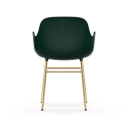 Normann Copenhagen Form Armchair - Green - Brass Legs Shell Colour: Green, Leg Colour: Brass - thumbnail 4