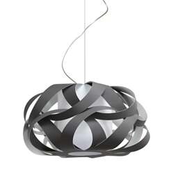 Shropshire Shades Cruz Lampshade - Grey - Small 46cm - With White Rosette Cord Set Colour: Grey, Size: Small 46cm, Cord Set Option: With White Rosette - thumbnail 4