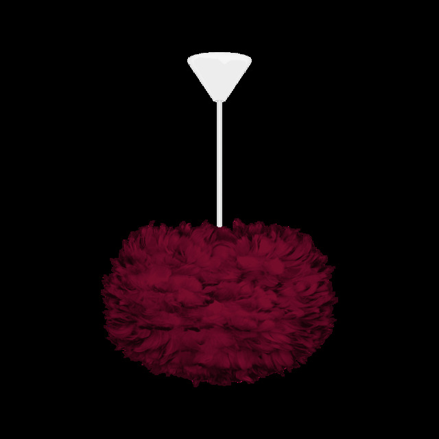 Umage Eos Feather Pendant Shade - Red - Medium - 45cm with White Cord Set With or Without Cord Set: With White Cord Set - image 1