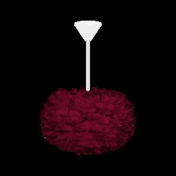 Umage Eos Feather Pendant Shade - Red - Medium - 45cm with White Cord Set With or Without Cord Set: With White Cord Set