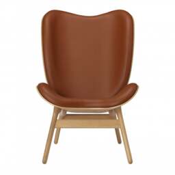 Umage A Conversation Piece Armchair - Tall - Oak - Hope Leather Cognac Wood: Oak, Colour: Cognac - thumbnail 2