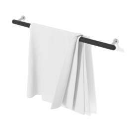 Wireworks Yoku 680 Single Towel Rail - Dark Oak - thumbnail 2