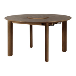 Umage Comfort Circle Dining Table with Extension - Rippled - Dark Oak - thumbnail 4