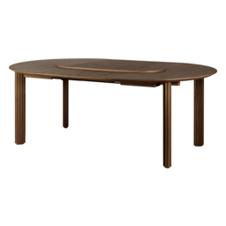 Umage Comfort Circle Dining Table with Extension - Rippled - Dark Oak - thumbnail 2