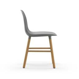 Normann Copenhagen Form Chair - Grey - Oak Legs Shell Colour: Grey, Leg Colour: Oak - thumbnail 3