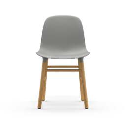 Normann Copenhagen Form Chair - Grey - Oak Legs Shell Colour: Grey, Leg Colour: Oak - thumbnail 2