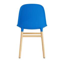 Normann Copenhagen Form Chair - Bright Blue - Oak Legs Shell Colour: Bright Blue, Leg Colour: Oak - thumbnail 4
