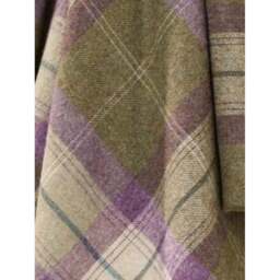 Bronte By Moon Skye Check Pure New Wool Throw - Heather - thumbnail 4