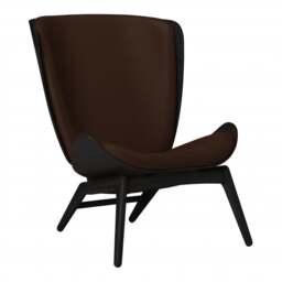 Umage The Reader Armchair - Black Oak - Hope Leather Brown Wood: Black Oak, Colour: Brown