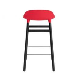 Normann Copenhagen Form Barstool - Wood - 65cm - Bright Red - Black Oak Legs Shell Colour: Bright Red, Leg Colour: Black Oak - thumbnail 4