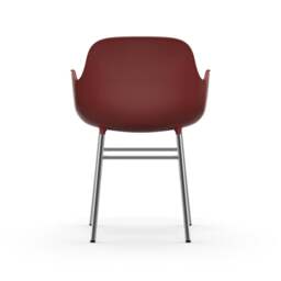 Normann Copenhagen Form Armchair - Red - Chrome Legs Shell Colour: Red, Leg Colour: Chrome - thumbnail 4