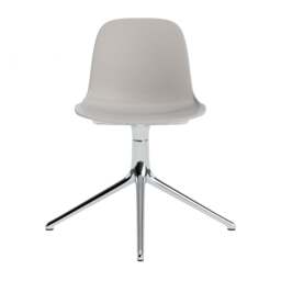 Normann Copenhagen Form Chair Swivel - 4 Leg - Warm Grey - Aluminium Legs Shell Colour: Warm Grey, Leg Colour: Aluminium - thumbnail 2